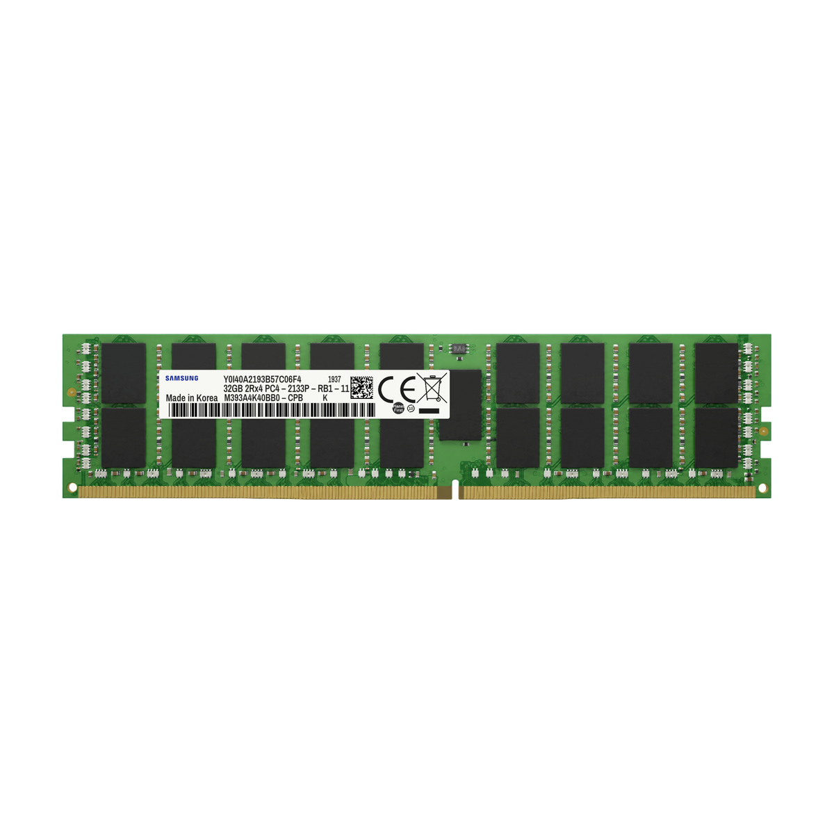 Samsung 32GB 2Rx4 PC4-2133P DDR4 RDIMM ECC Registered Server RAM Memory Module M393A4K40BB0-CPB (Cisco UCS-MR-1X322RU-A)