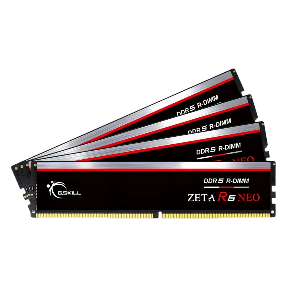 G.Skill Zeta R5 Neo 128GB (4x32GB) DDR5-6400 CL32 ECC Registered RDIMM Workstation Memory Kit F5-6400R3239G32GQ4-ZR5NK