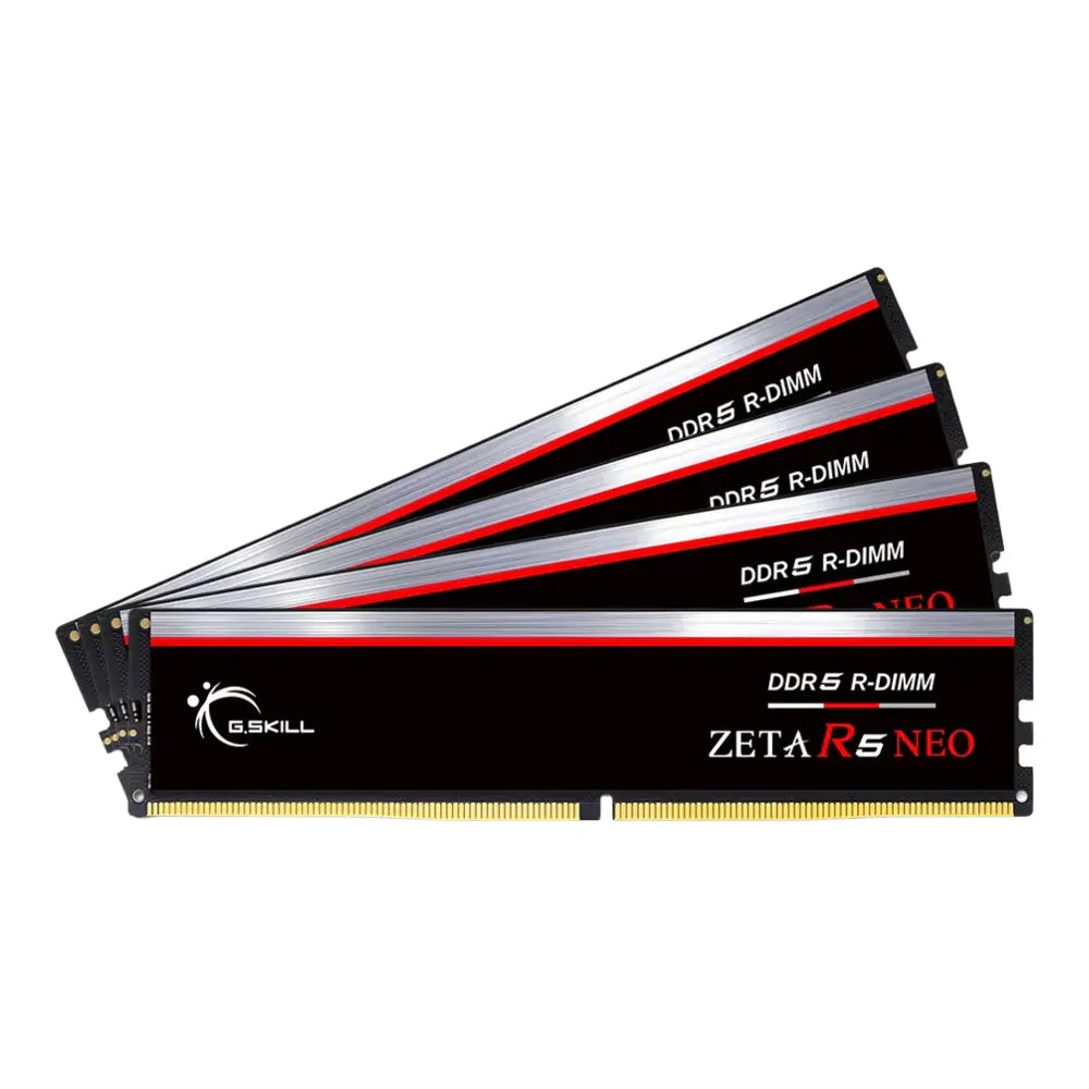 G.Skill Zeta R5 Neo 192GB (4x48GB) DDR5-6400 CL32 ECC RDIMM Workstation Memory F5-6400R3239G48GQ4-ZR5NK