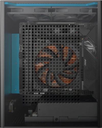 Neox NX motherboard view with semi-transparent side panel