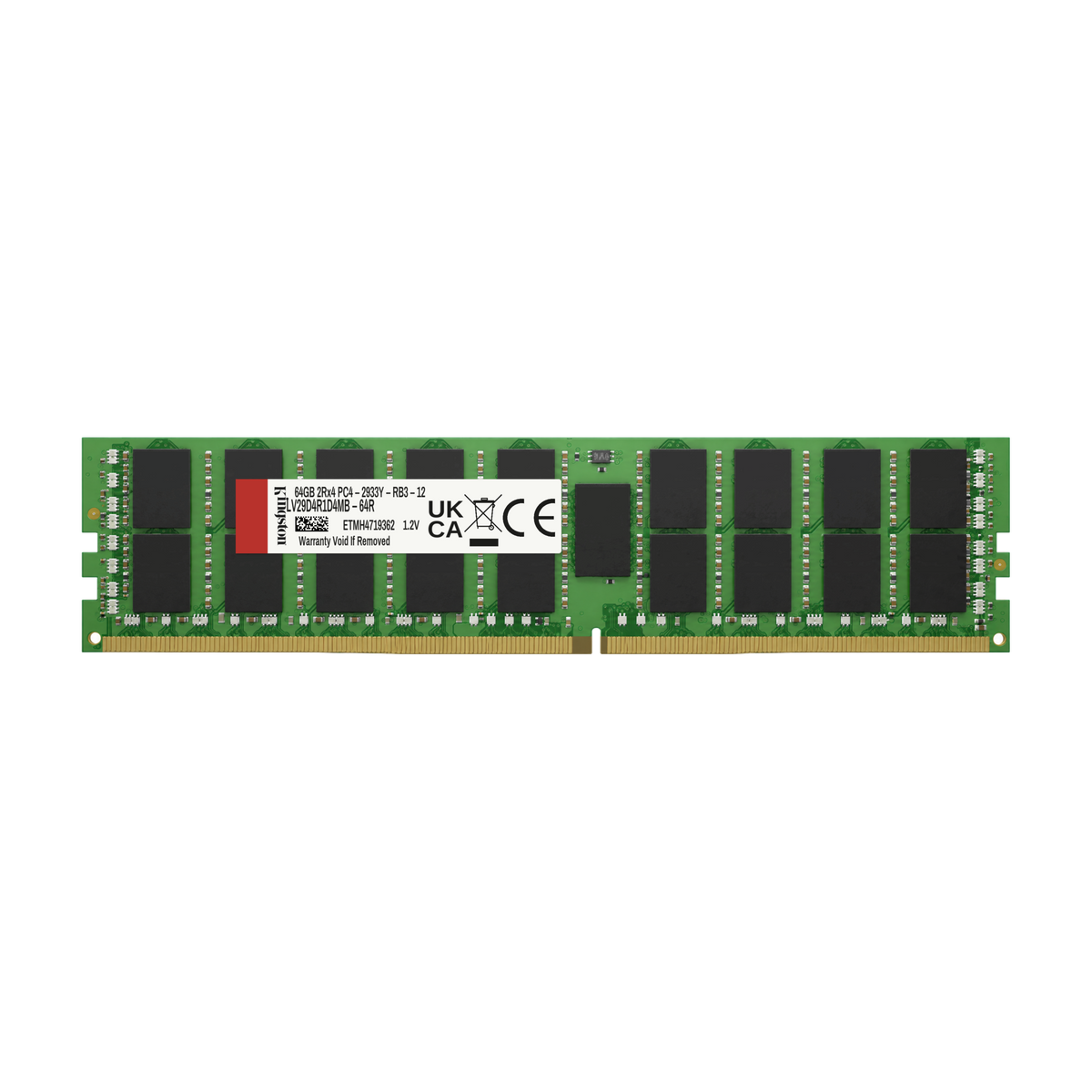 Kingston 64GB 2Rx4 PC4-2933Y DDR4 RDIMM ECC Registered RAM LV29D4R1D4MB-64R (Lenovo 01KR356)