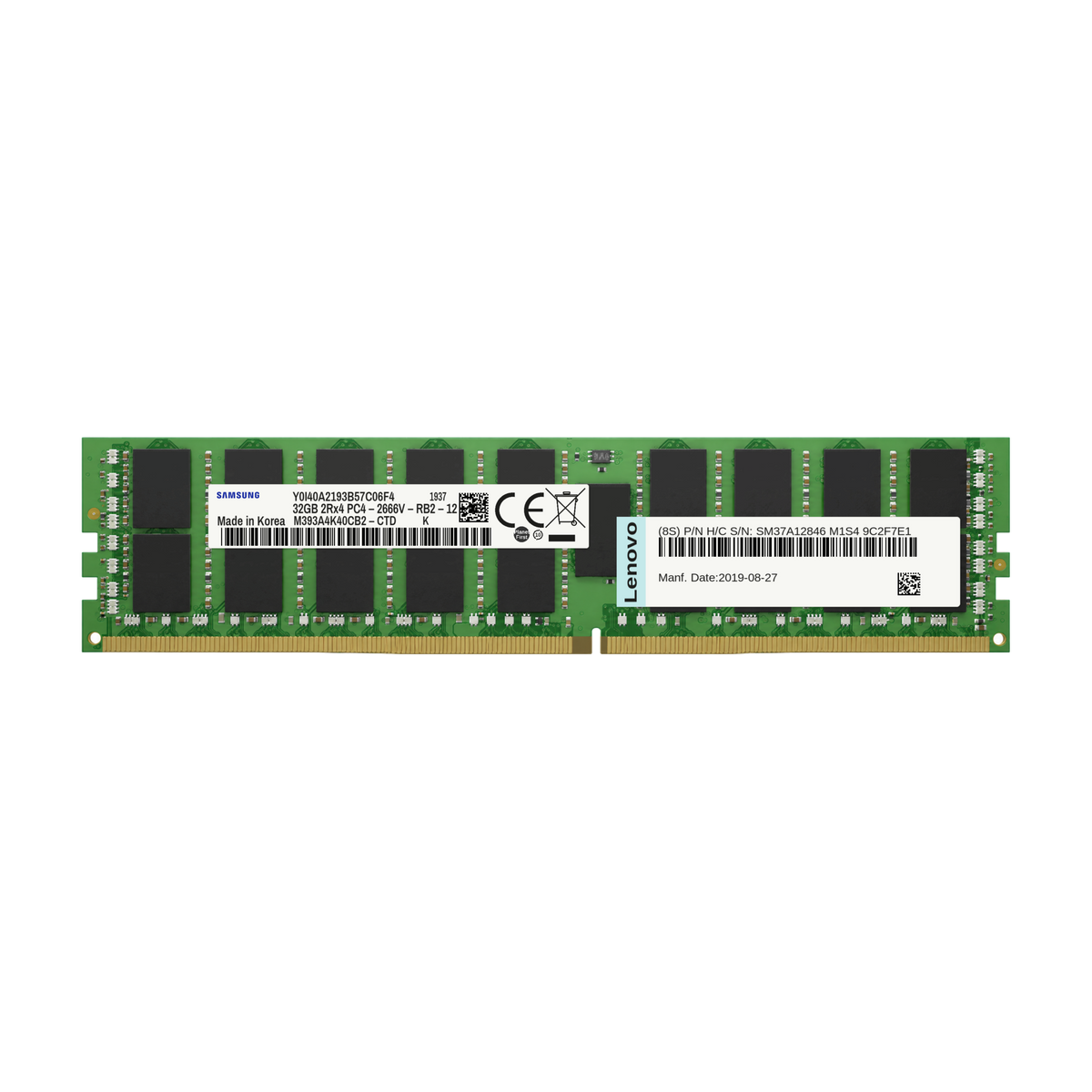 Lenovo 32GB PC4-2666V DDR4 RDIMM ECC Registered Server RAM 46W0833