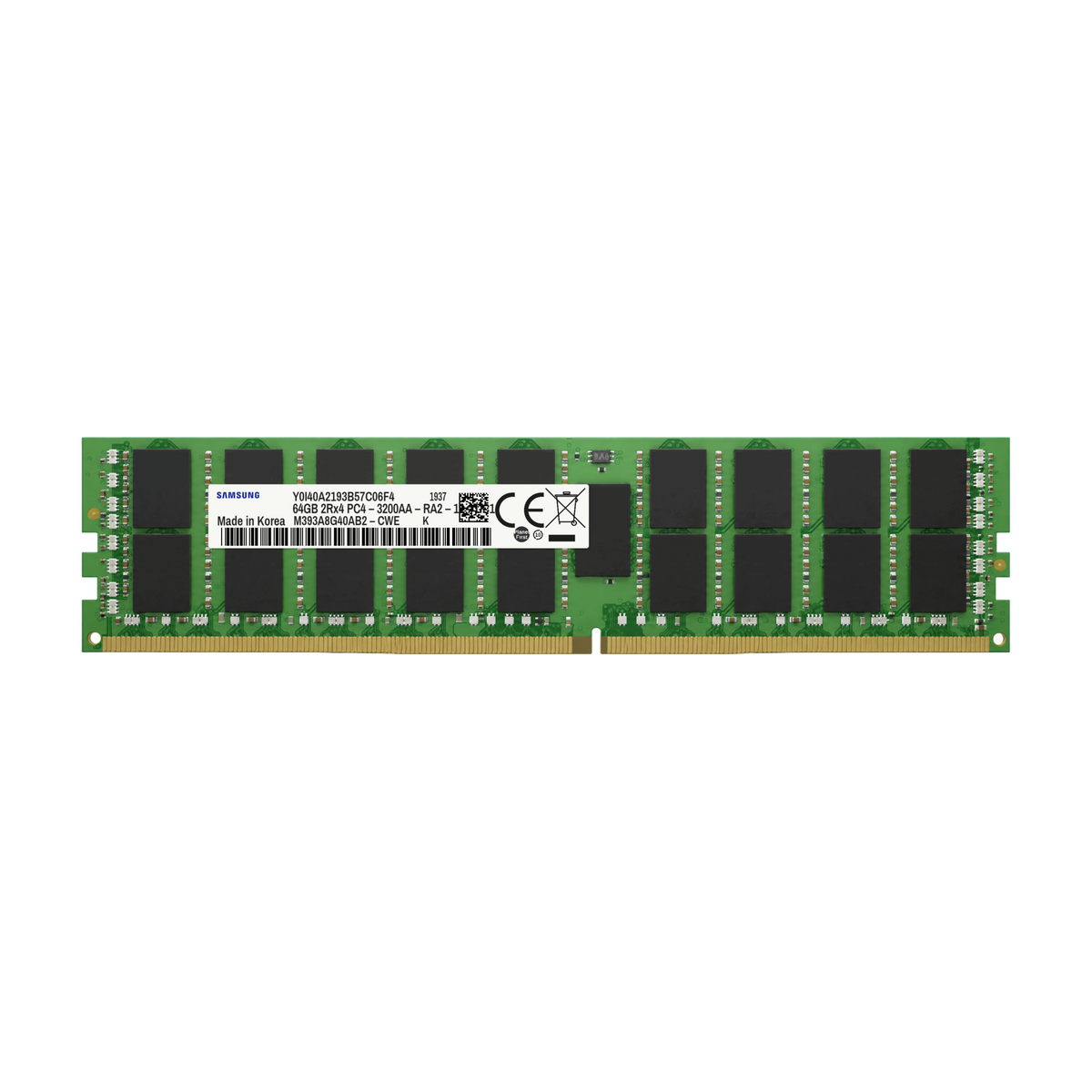 Samsung 64GB 2Rx4 PC4-3200AA DDR4 RDIMM ECC Registered Server RAM Memory Module M393A8G40AB2-CWE
