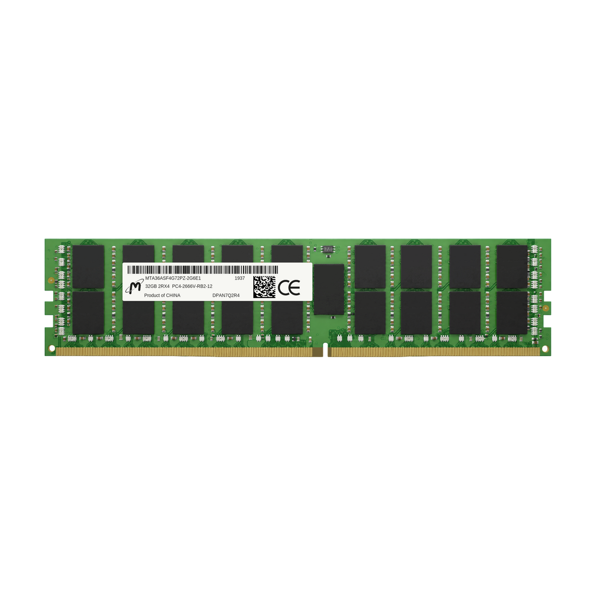 Micron 32GB PC4-2666V DDR4 RDIMM ECC Registered Server RAM MTA36ASF4G72PZ-2G6E1 (HPE 880813-001)