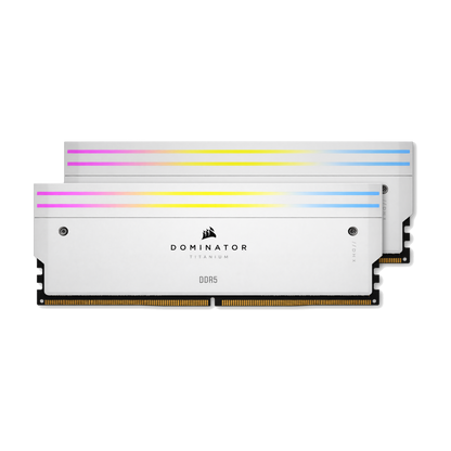 Corsair Dominator Titanium RGB 64GB DDR5-6400 White - Side View