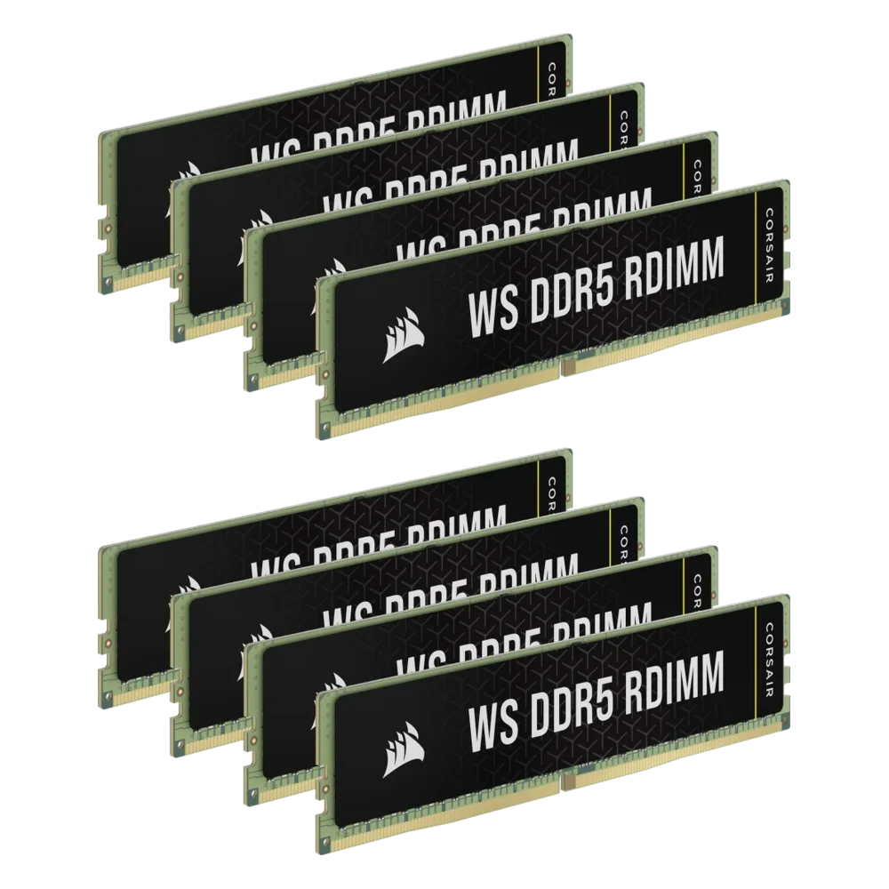 Corsair WS 128GB (8x16GB) DDR5-5600 CL40 ECC Registered RDIMM Server RAM Memory Kit CMA128GX5M8B5600C40