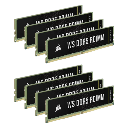 Corsair WS 128GB (8x16GB) DDR5-5600 CL40 ECC Registered RDIMM Server RAM Memory Kit CMA128GX5M8B5600C40
