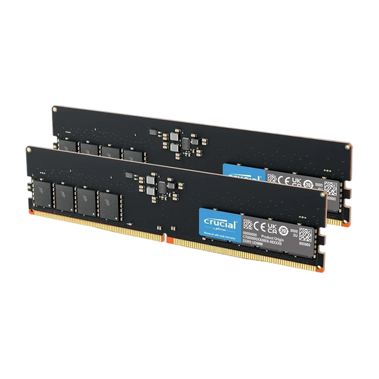 Crucial 128GB (2x64GB) DDR5-5600 CL46 Desktop Memory Black