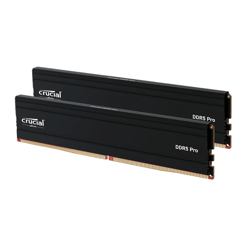 Crucial Pro 128GB (2x64GB) DDR5-5600 CL46 Desktop Memory Black