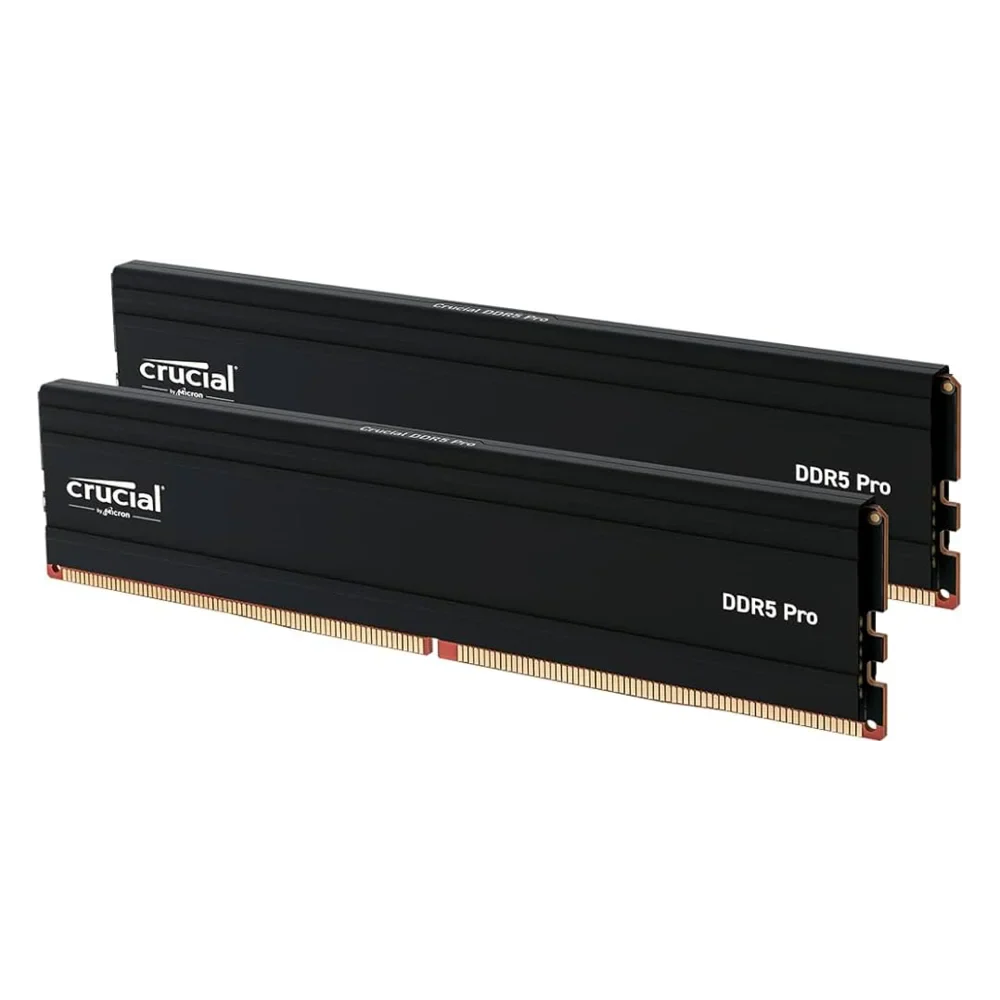 Crucial Pro 64GB (2x32GB) DDR5-5600 CL46 Desktop Memory Black