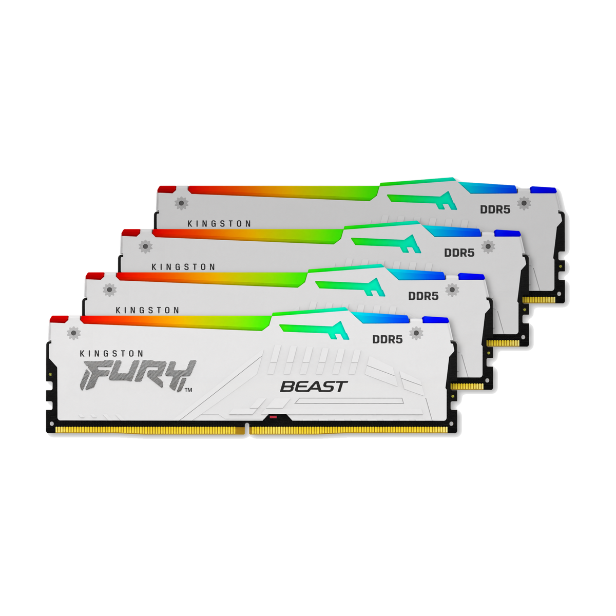 Kingston Fury Beast 128GB DDR5-5600 White - Side View